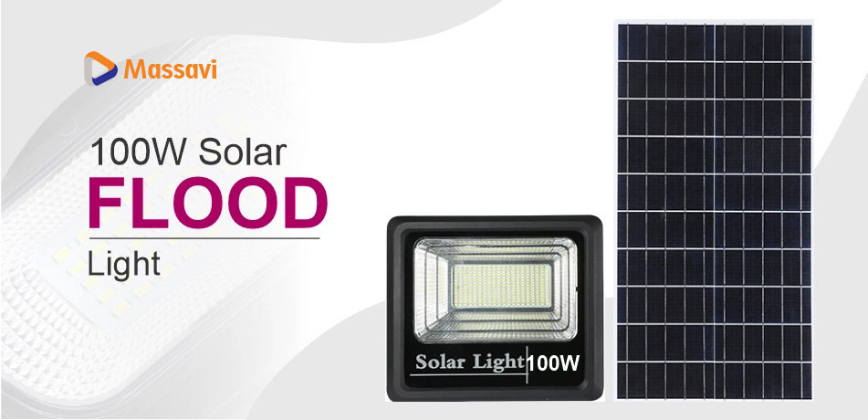 100W Solar Flood Light